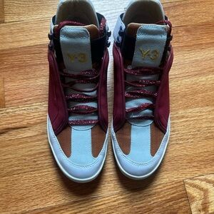 Y-3 Kazuhiri Adidas X Yohji Yamamoto Red and Blue High-Top Sneakers Men's 8